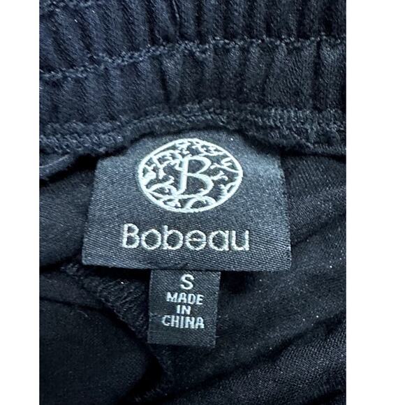 Bobeau Cargo Pants Cropped Pull-On Side Pockets Buttoned Black Women's S NWOT - Picture 8 of 9